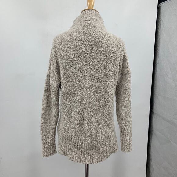 Tahari Sweater Womens XS Extra Small Putty Boucle High Low Mock Neck Pullover - Picture 7 of 13